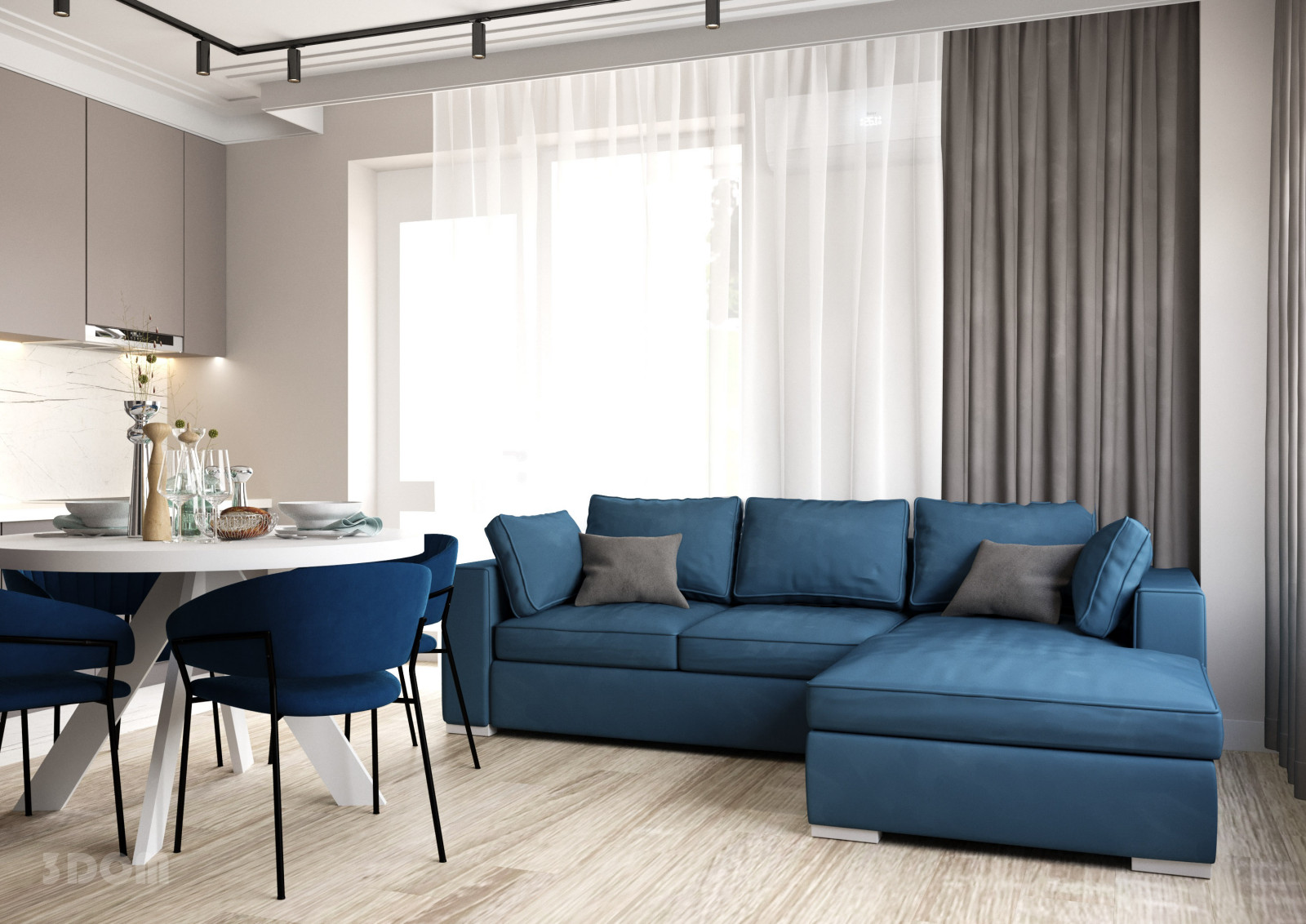 КВАРТИРА ЖК "АВРОРА" 74кв.м | 3DOM
