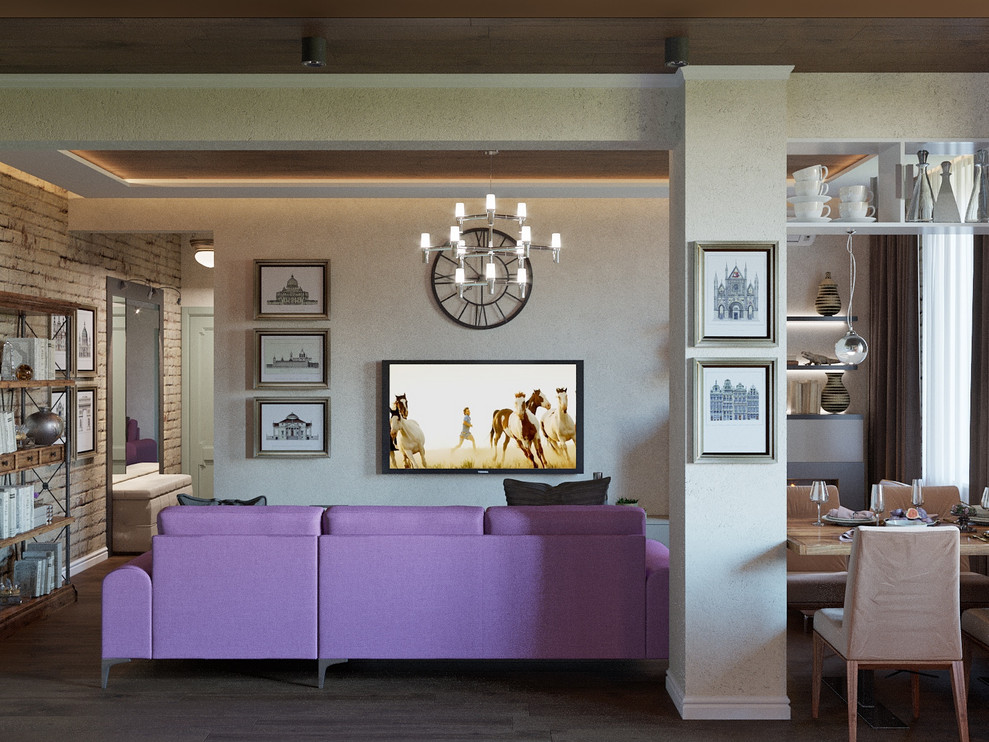 Мягкий лофт на московской набережной