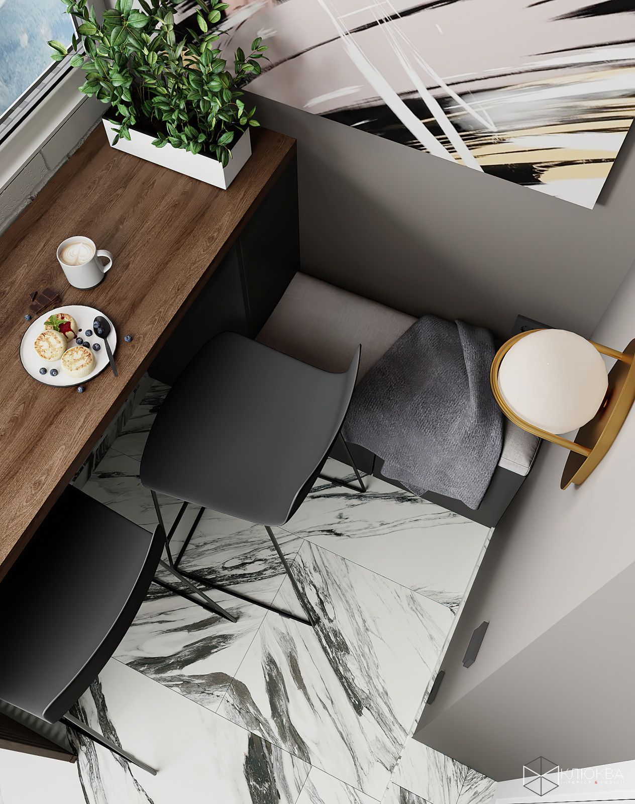 Обложка проекта: Проект однокомнатной квартиры 45 кв.м