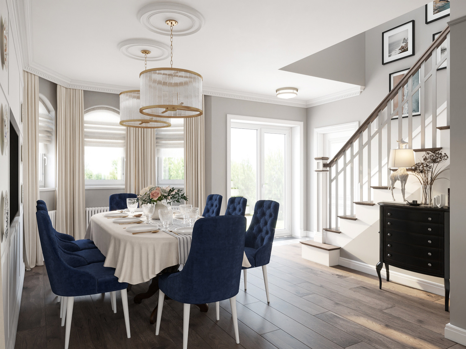 Загородный дом в стиле современной классики