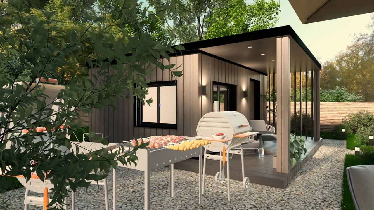 Экстерьер каркасного дома