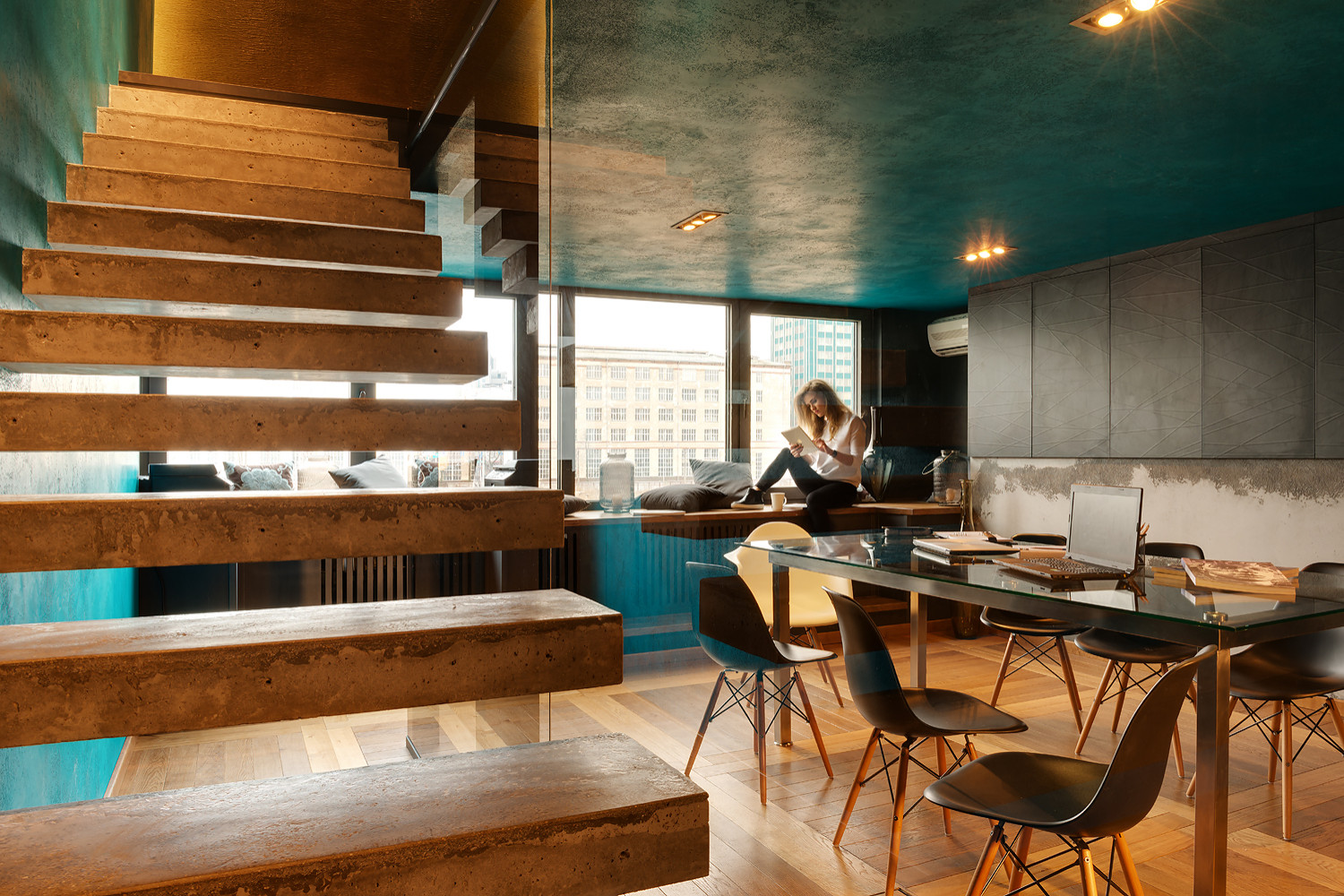 Уникальная лестница проект ZALA в центре Киева (наша работа)!