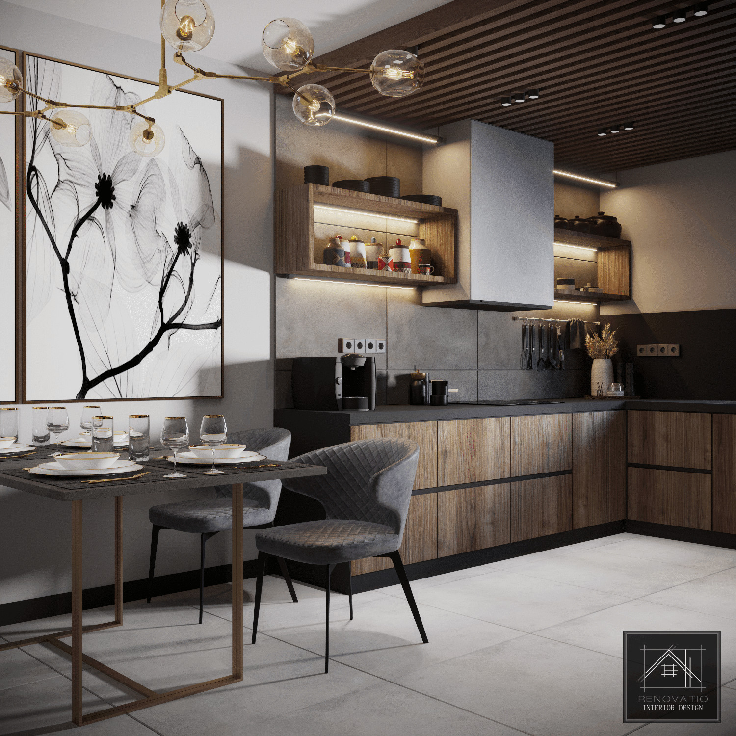 Обложка проекта: Кухня в современном стиле с элементами LOFT