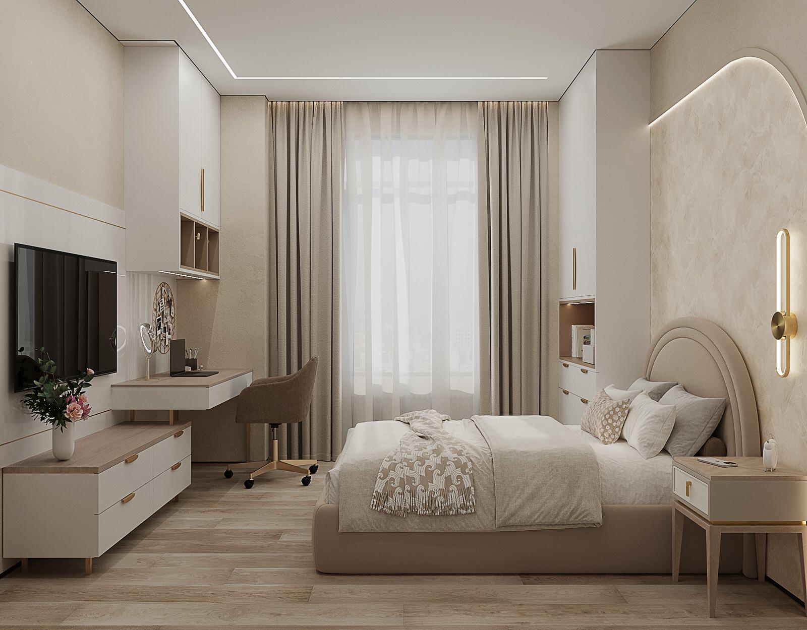 2023г. Интерьер квартиры 134 м2 в ЖК "Чикаго"