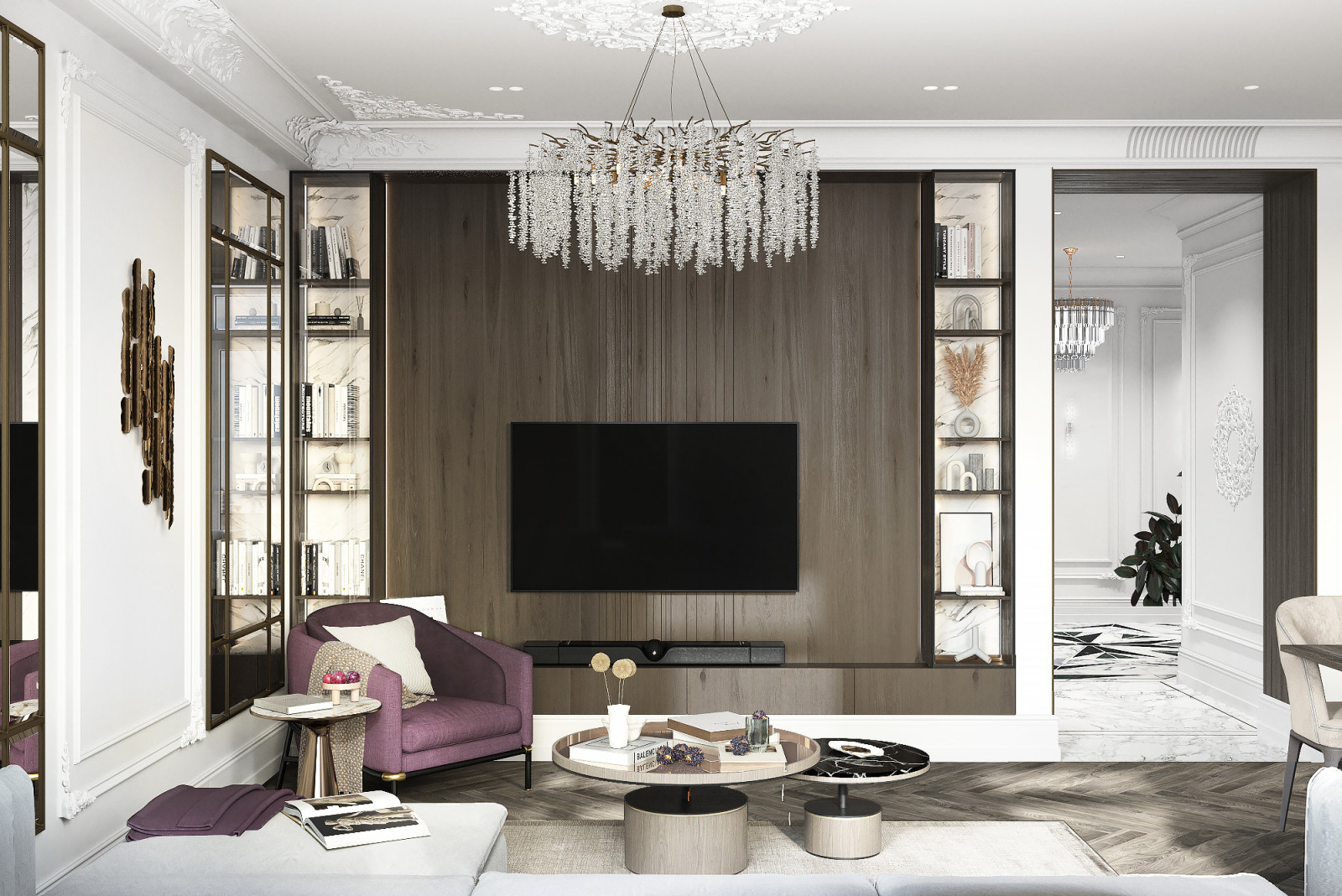 Драгоценная шкатулка, проект в стиле Арт-деко в ЖК Тихвин