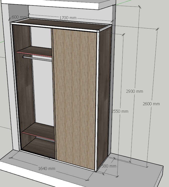Шкаф купе-лофт