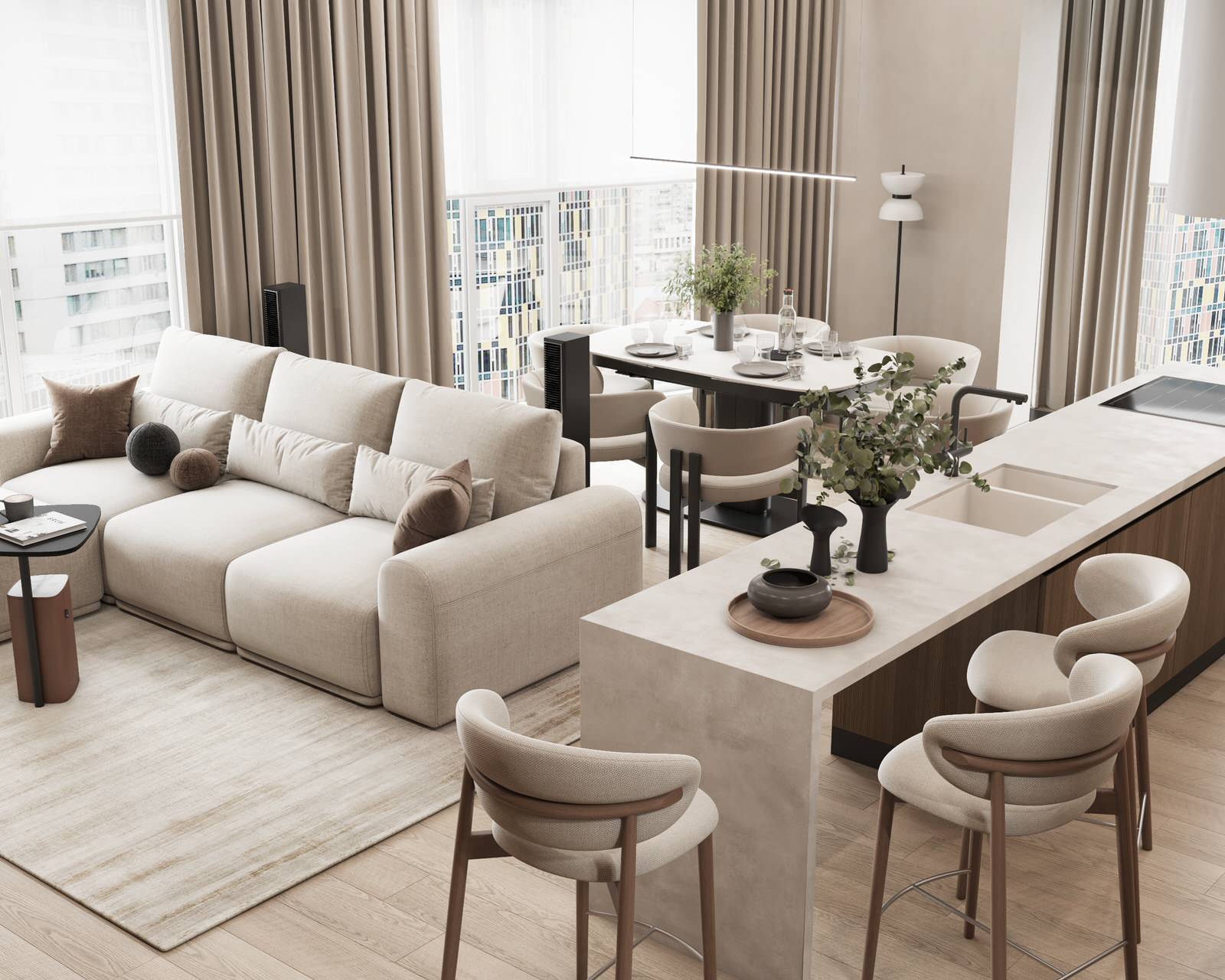 ЖК Sky House, квартира для семьи с двумя детьми