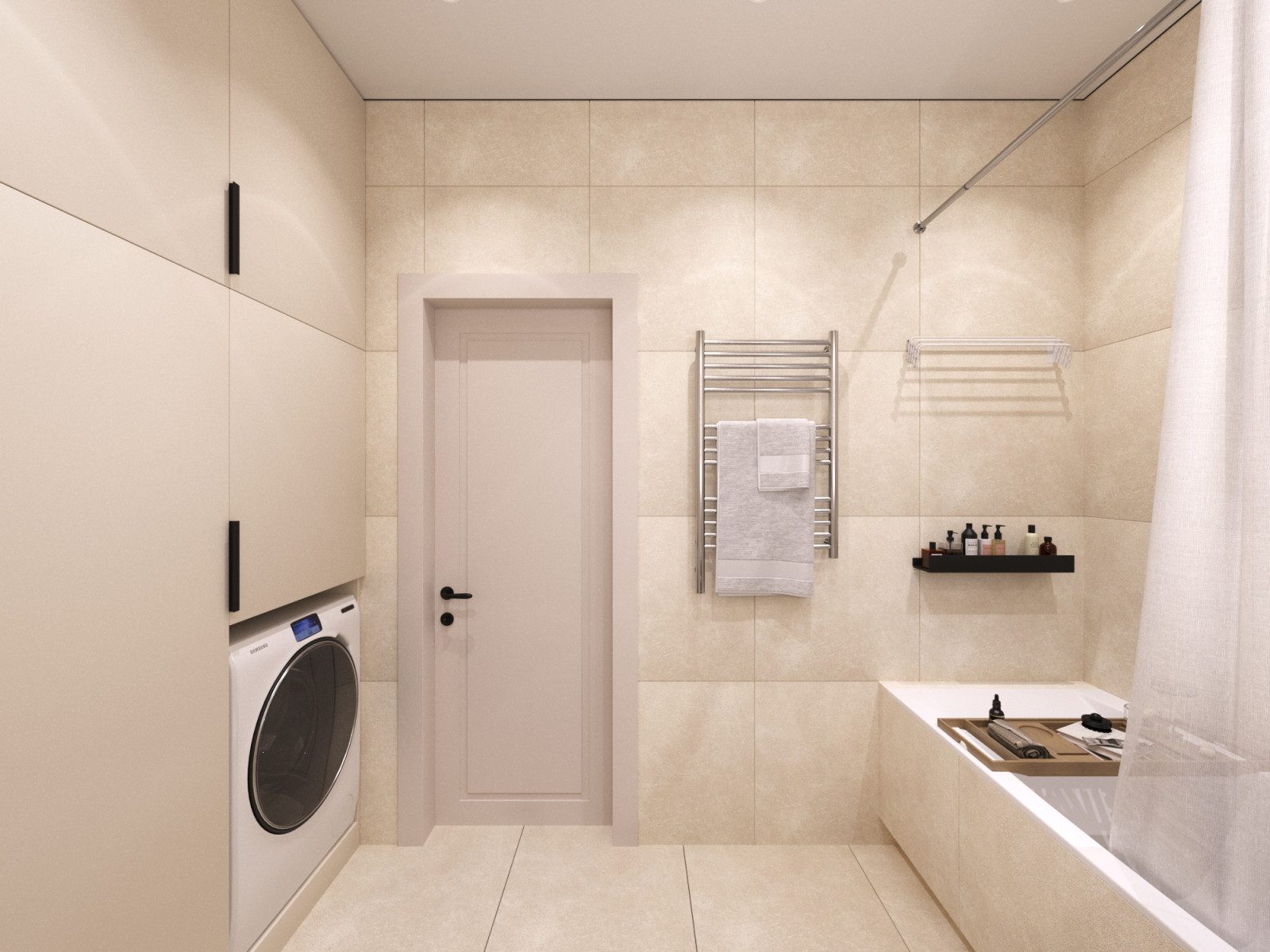 Дизайн проект двухкомнатной квартиры 60 м2