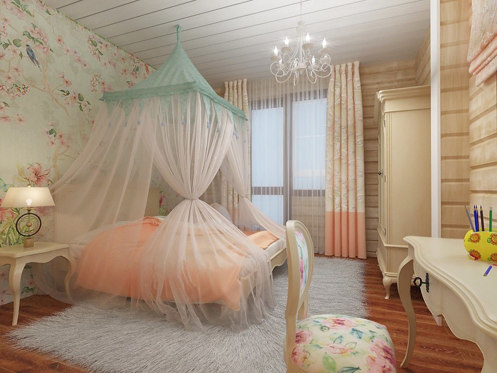 Классические нотки в доме из клееного бруса