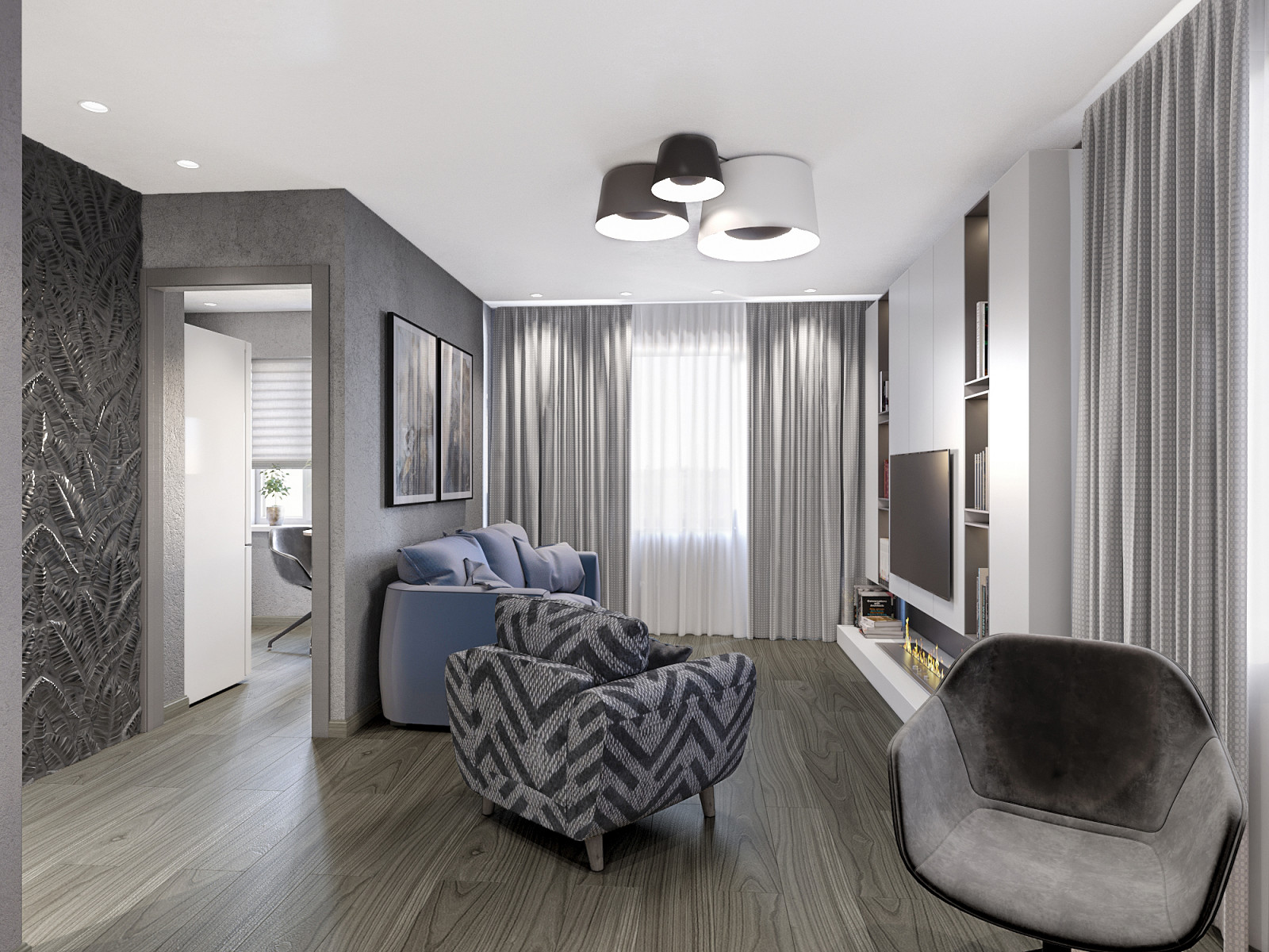 Дизайн однокомнатной хрущевки (ул.П.Савельевой)