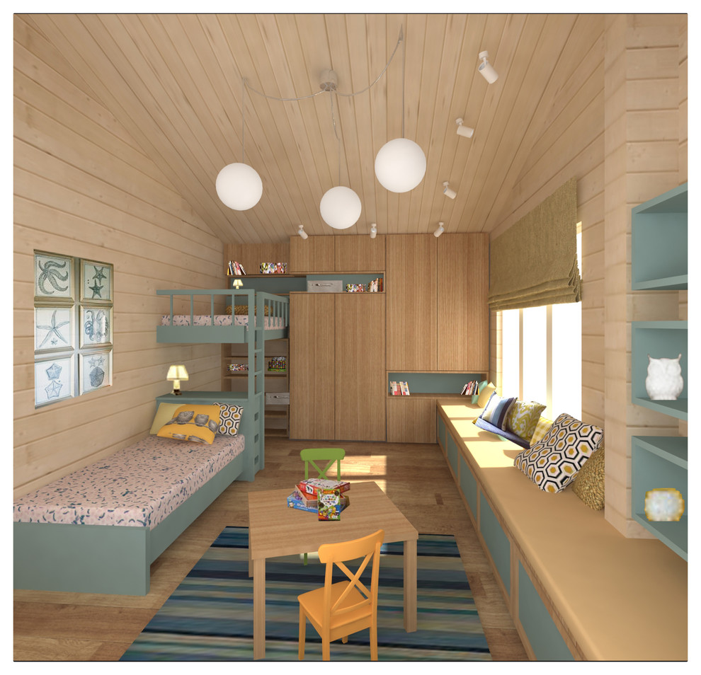 проект интерьеров коттеджа из бруса