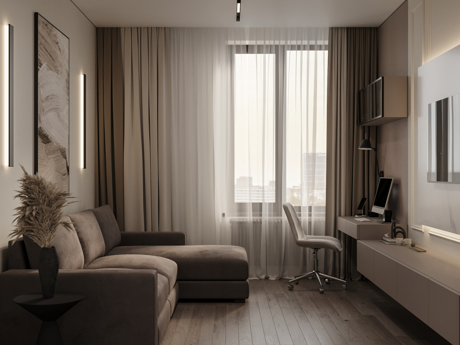 Современная квартира в Москве 78 м²