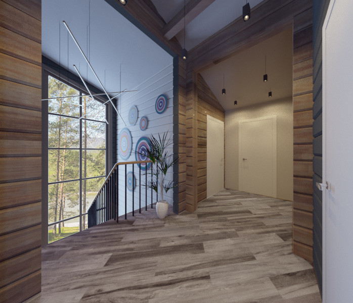 Интерьеры дома из бруса