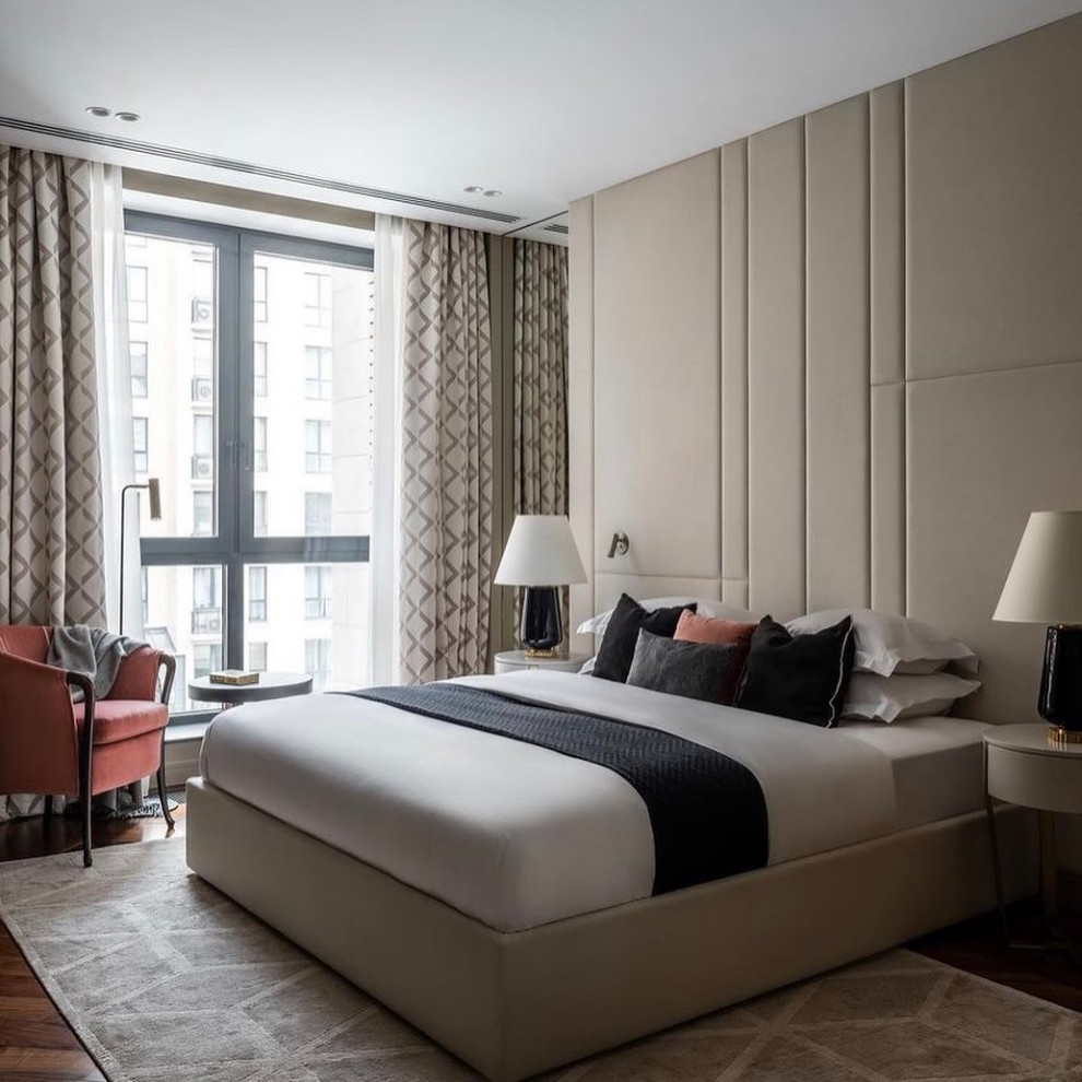 Мягкие стеновые панели в спальне