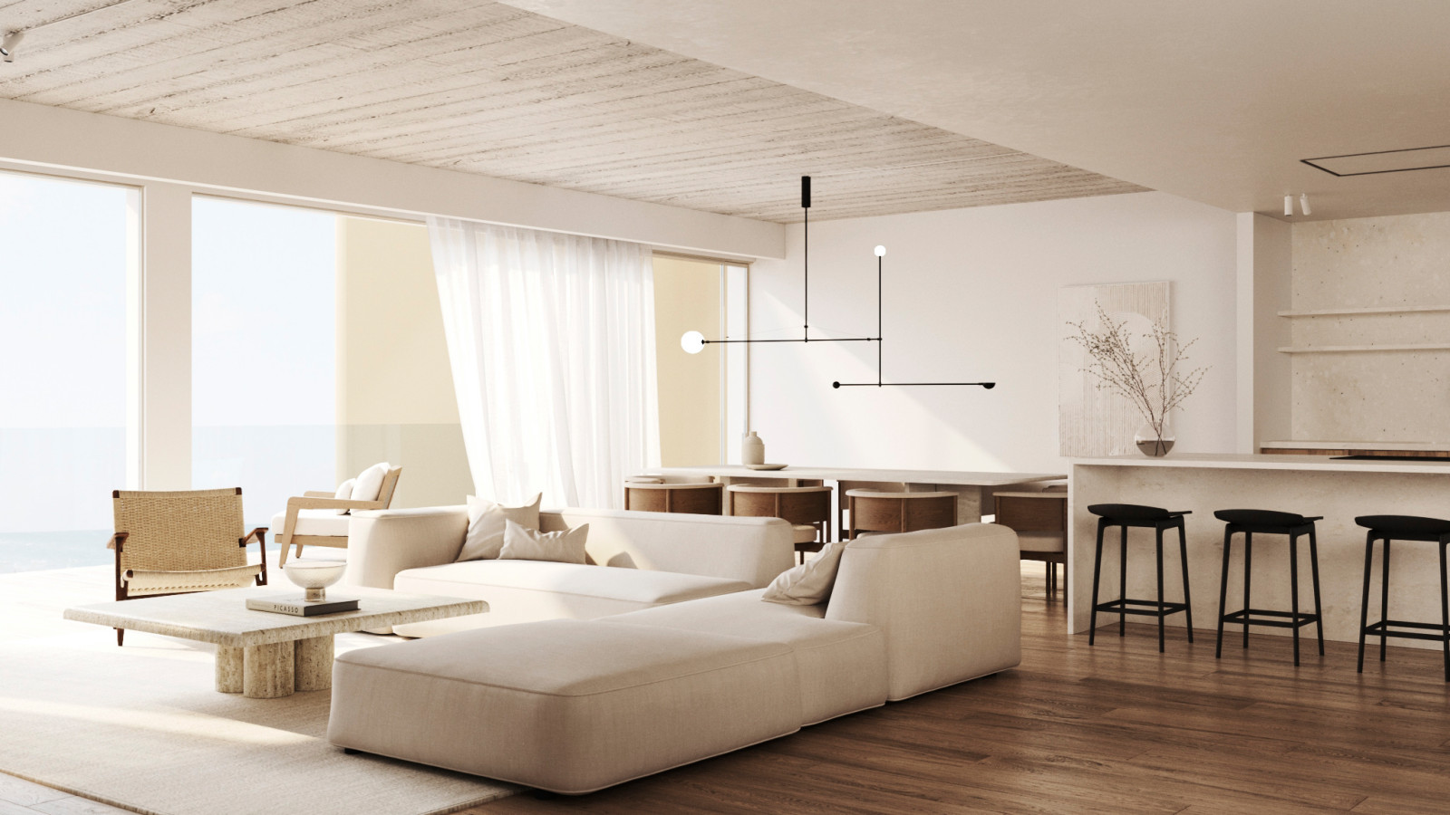 The laconicism through a neutral palette of colours