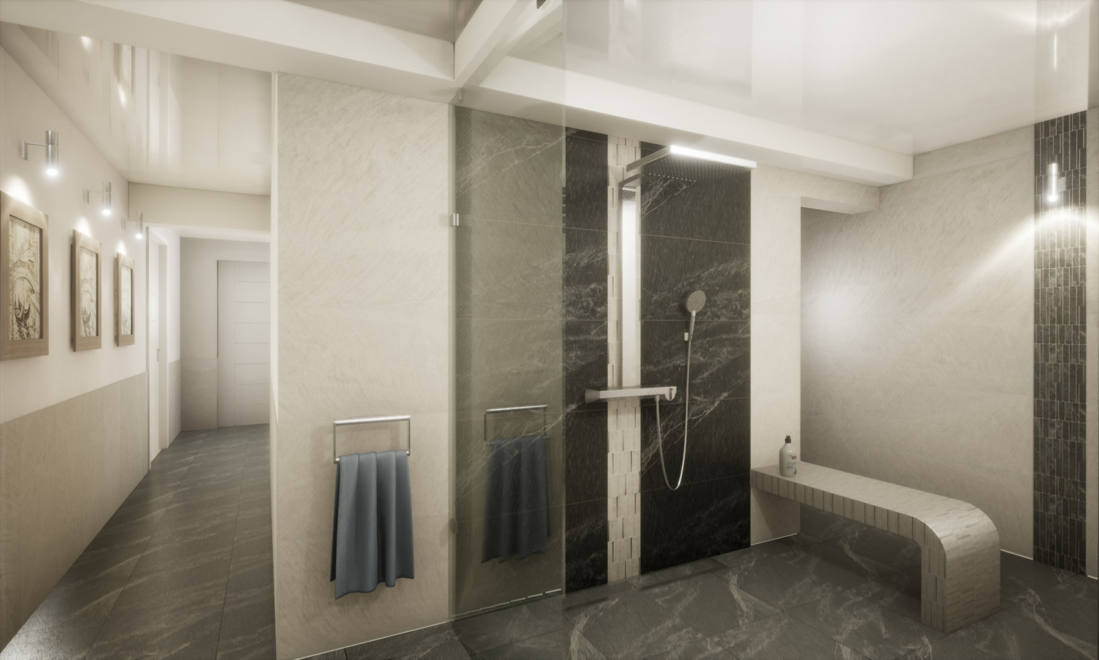 Душевая при сауне