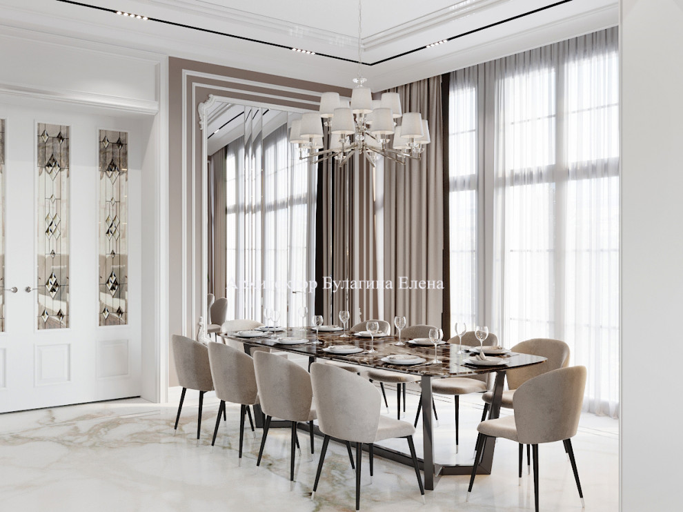 Кухня-столовая с загородном доме