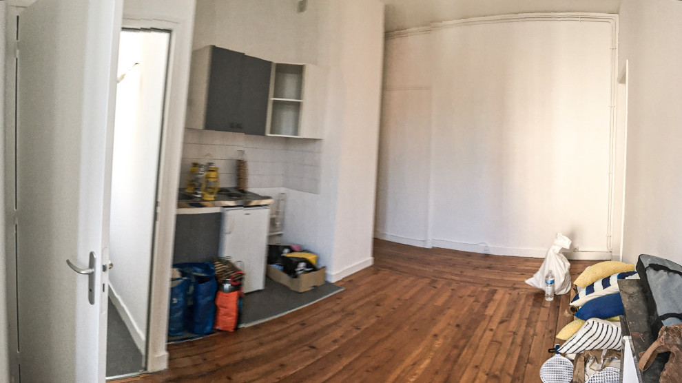 До и после: Двухкомнатная квартира на 38 кв.м в Нанте