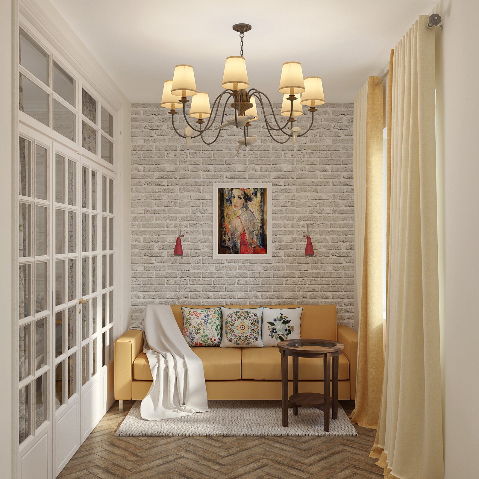 Яркий проект с мебелью и освещением ИКЕА