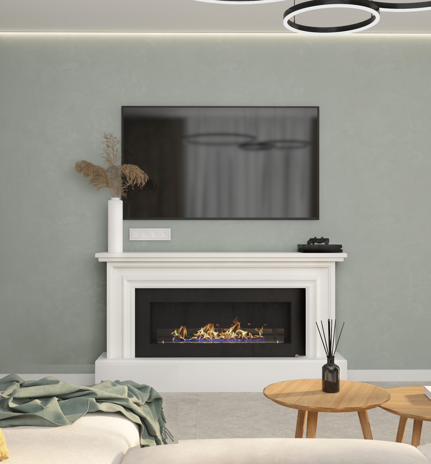 Проект частного дома "Helsinborg", гостиная