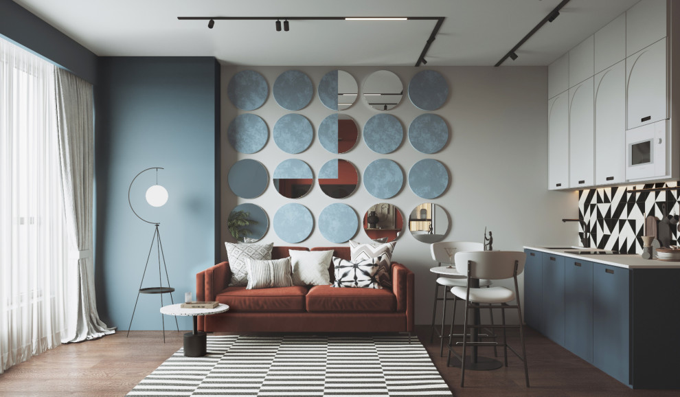 Студия в оливковом цвете