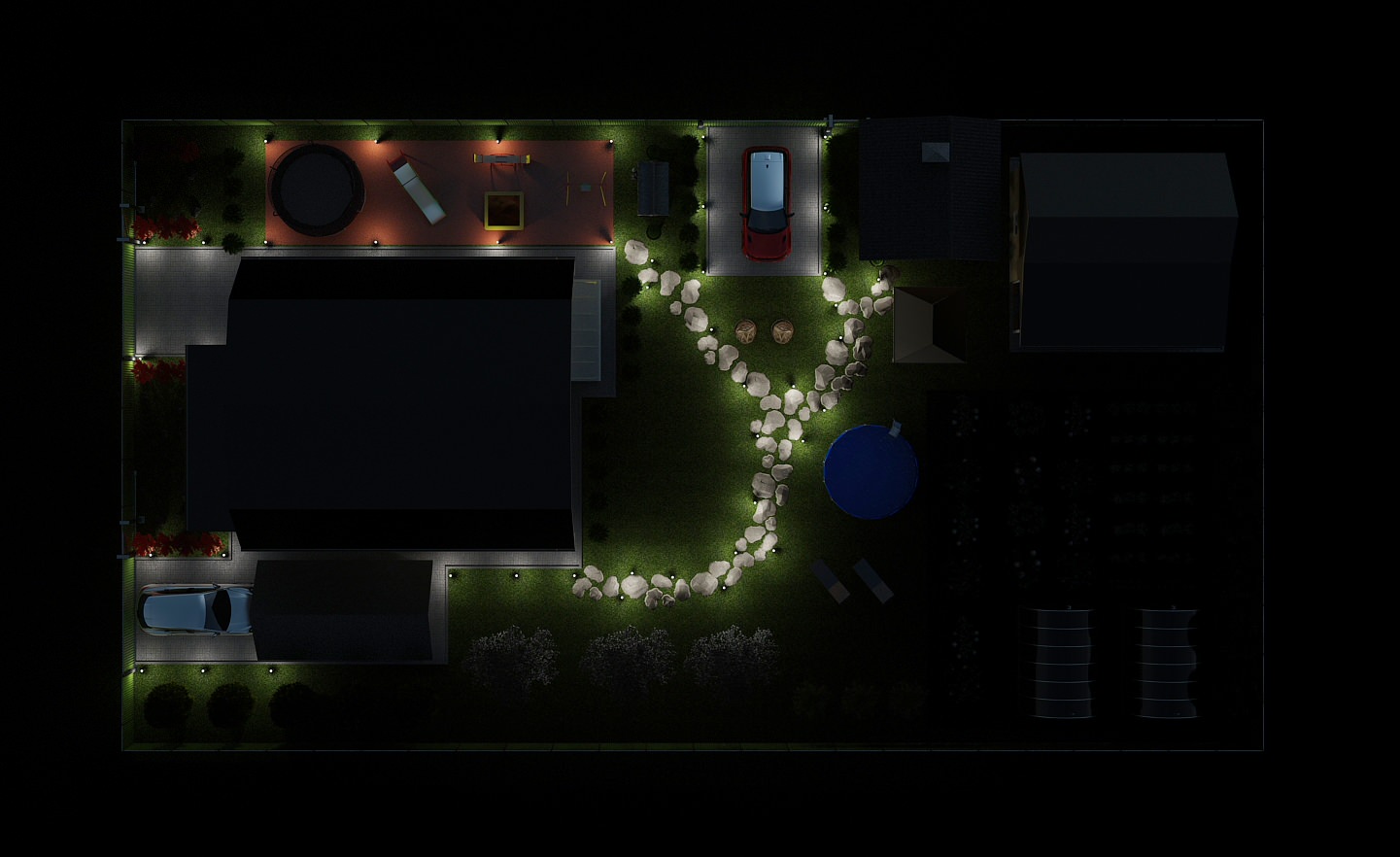 Ландшафтный дизайн территории загородного дома Омская обл