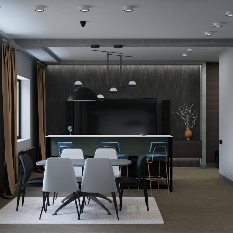 Обложка проекта: кухня гостиная