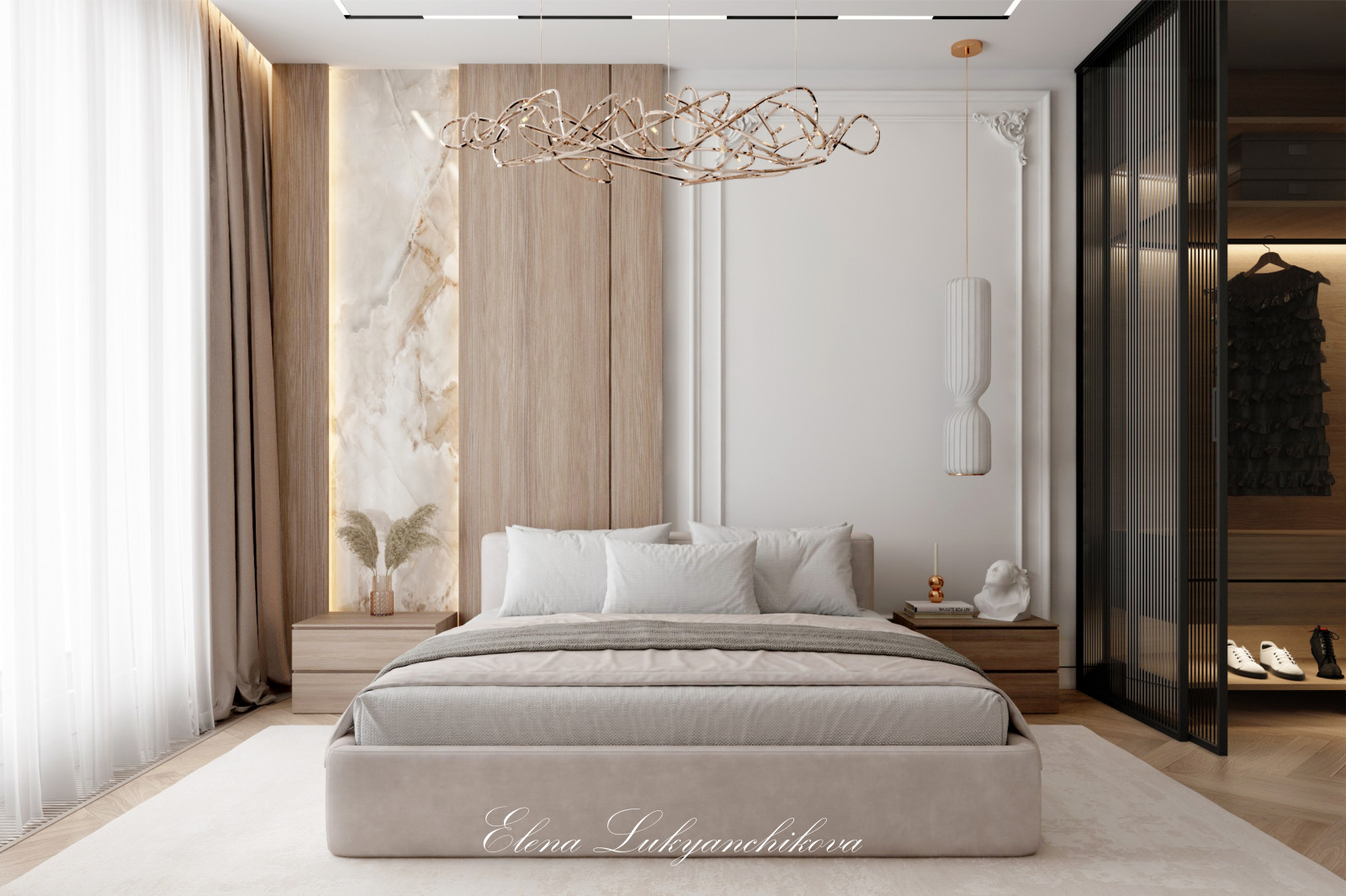 Обложка проекта: Интерьер спальни ЖК Grand View, Петровский проспект, Санкт-