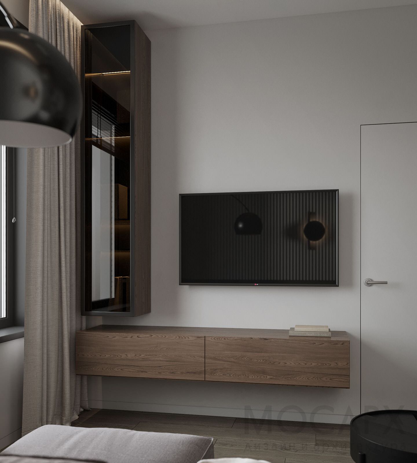 Прихожая, кухня-гостиная в ЖК Береговой