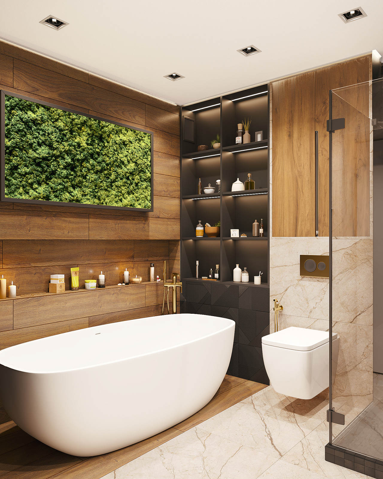 Ванная комната в трёхкомнатной квартире в Ярославле