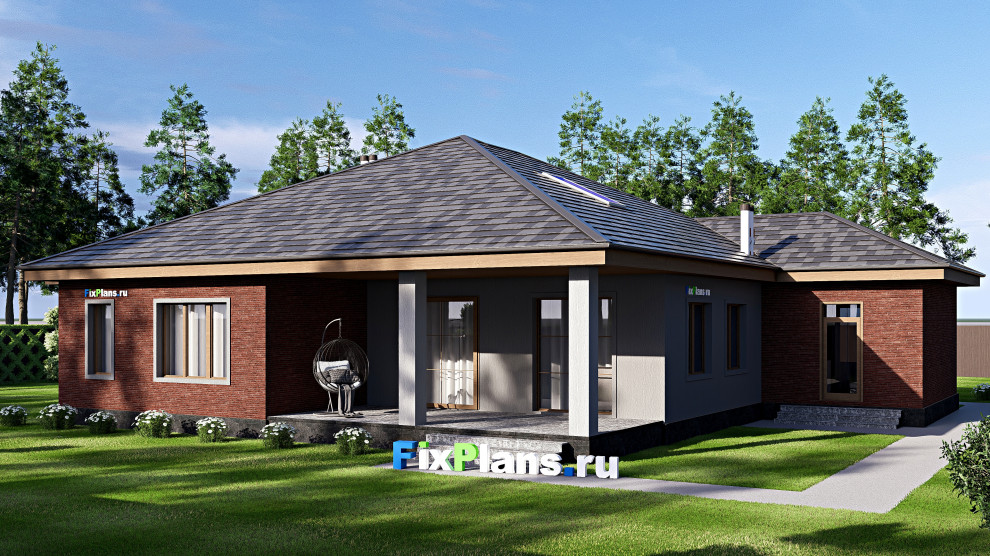 Проект одноэтажного дома 16х21м S203м2 F-18197