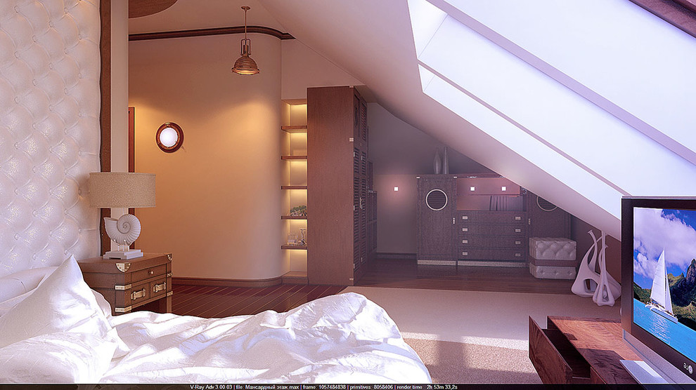 Интерьер мансардного этажа