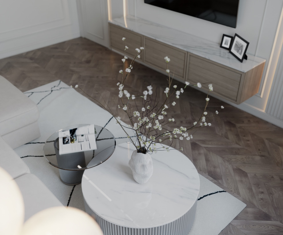 Обложка проекта: Кухня, гостиная в проекте квартиры