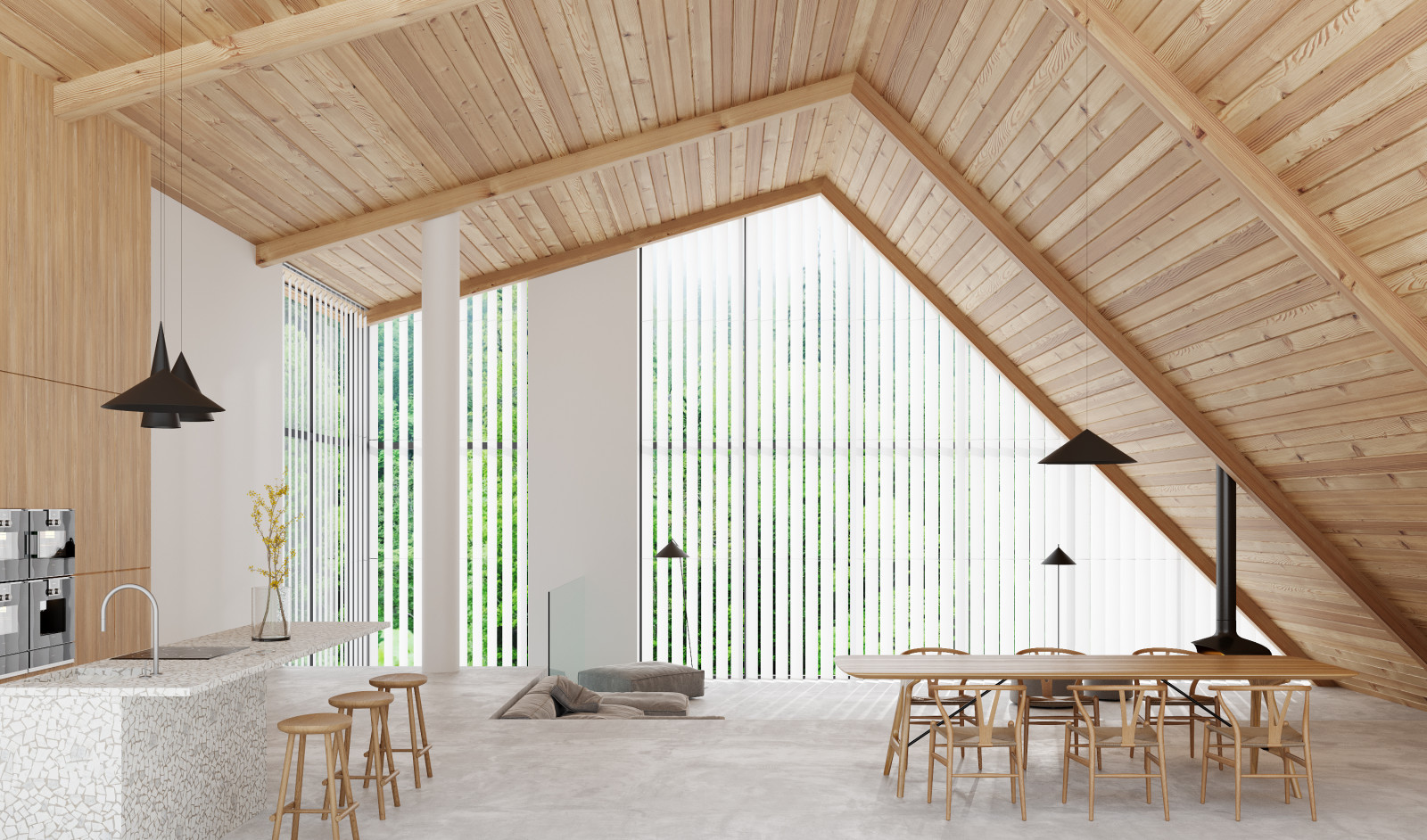 Обложка проекта: Дом с нестандартными окнами