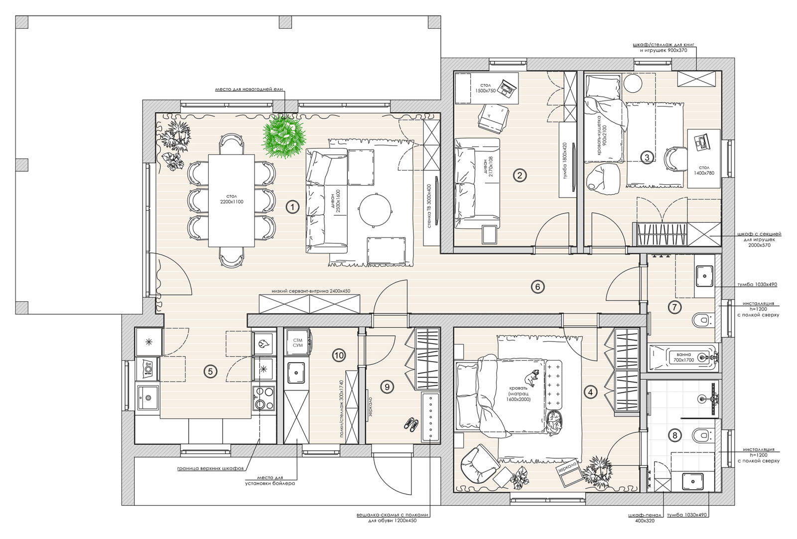 Частный коттедж, МО, 110 кв.м.