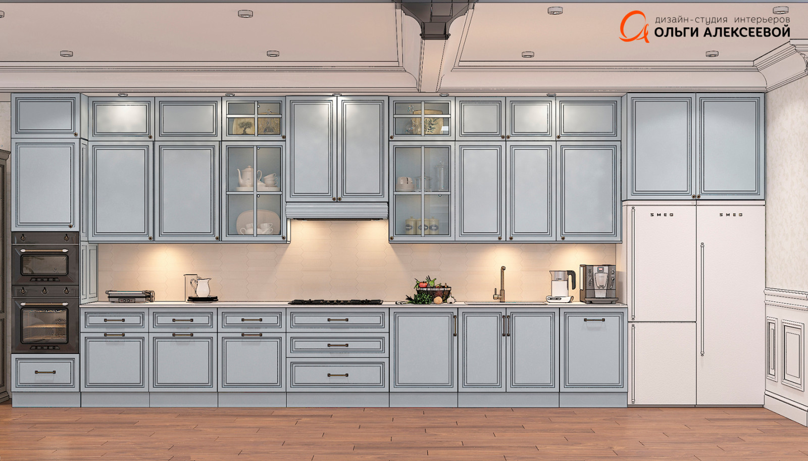 Американская классика в таунхаусе площадью 310 м2.