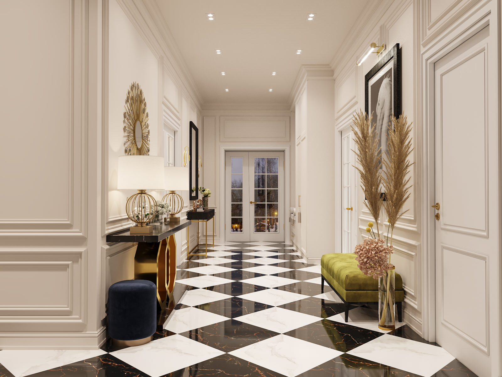 Жилой дом. Дизайн интерьера 1 этажа