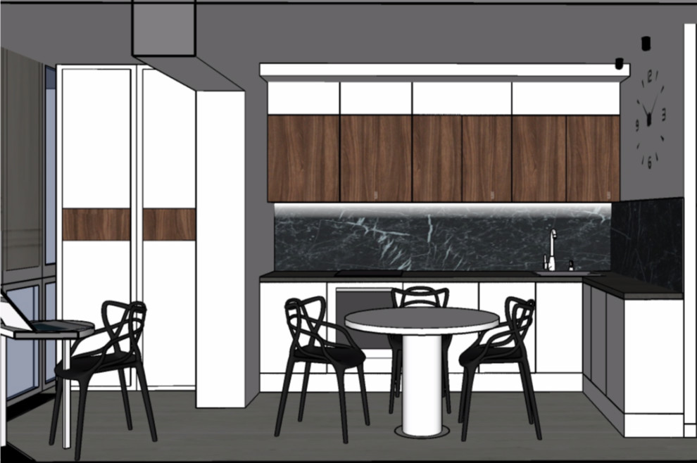 Эскизный проект двухкомнатной квартиры