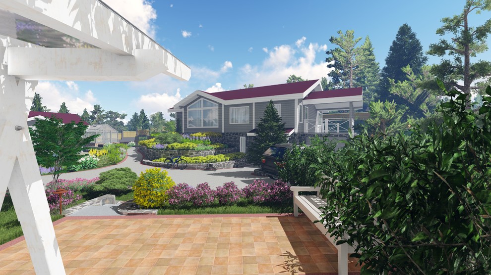 Сад со сложным рельефом