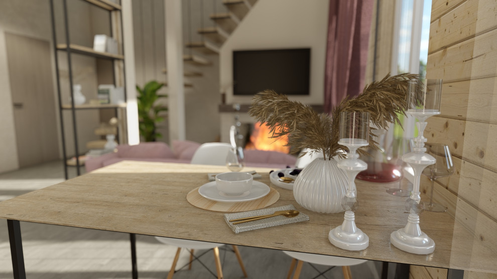 интерьер гостиной Бохо Beige