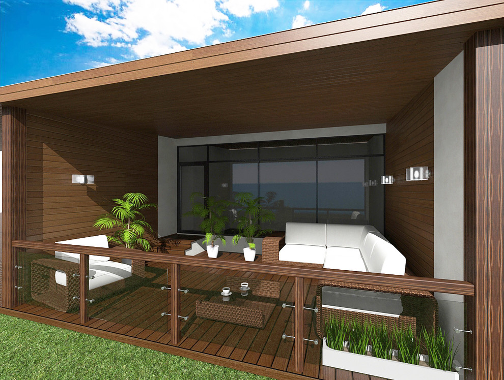 Терраса в дереве с видом на море