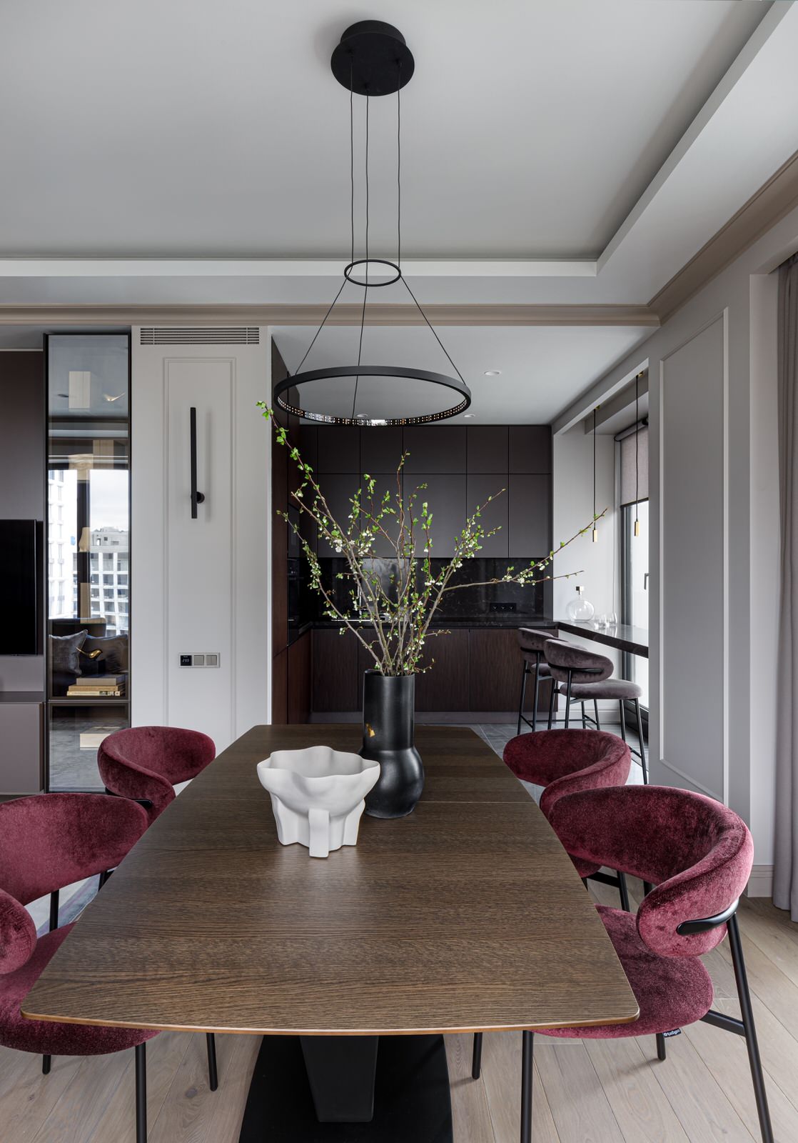 Современная классика реализованный дизайн-проект в ЖК "Прайм парк"