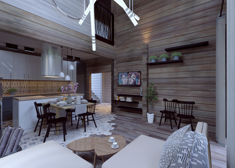 Интерьеры дома из бруса