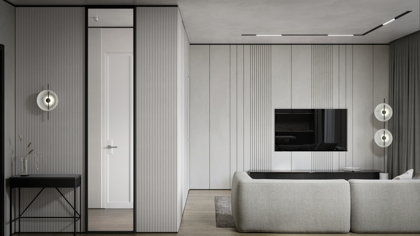 Modern monochrome interior