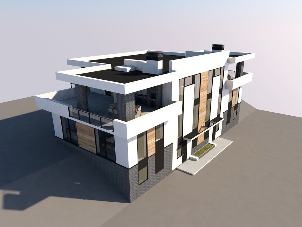 Загородный дом в стиле Хай-тек.