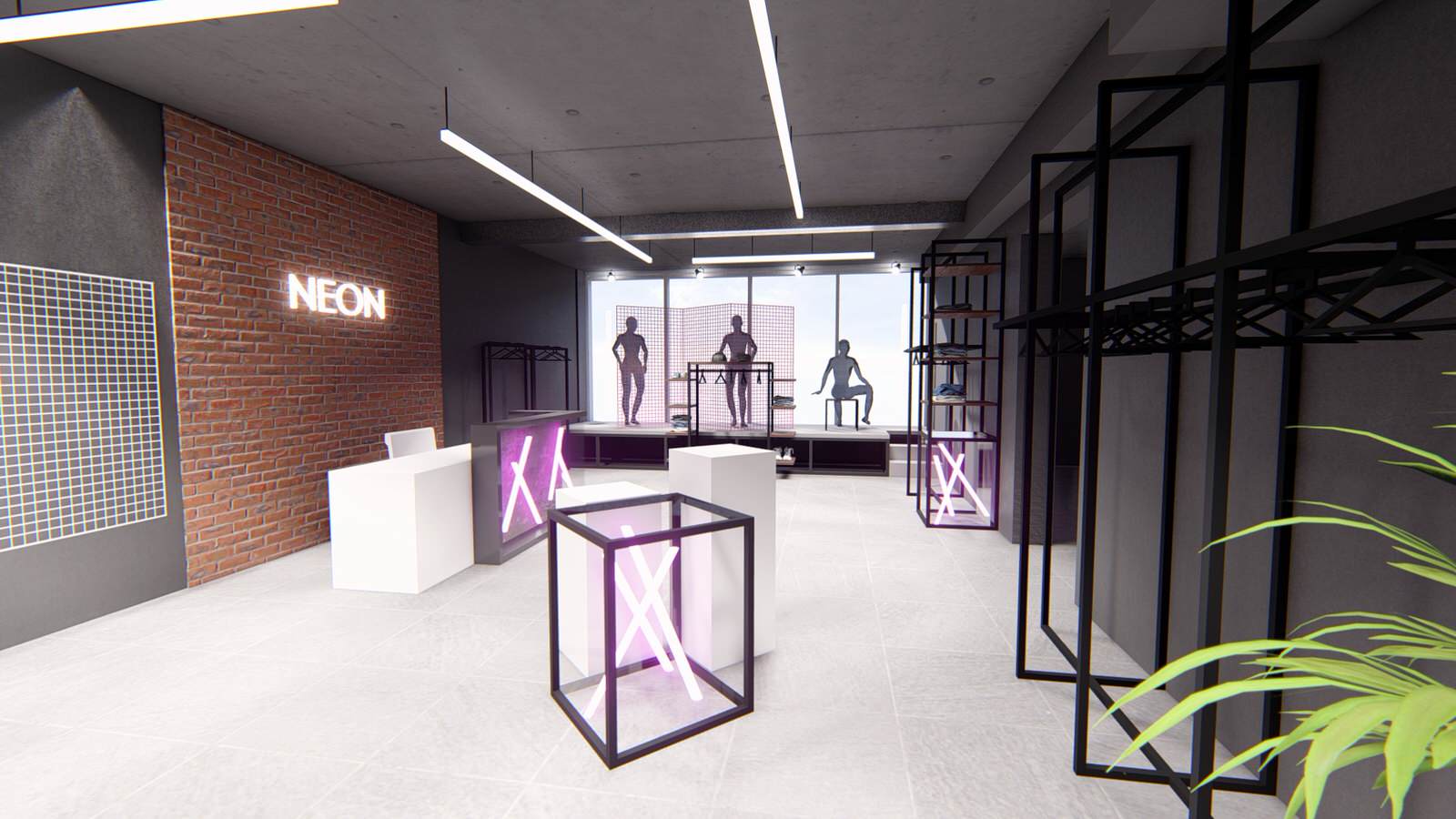 Дизайн-проект + реализация концепт-магазина Neon г. Липецк