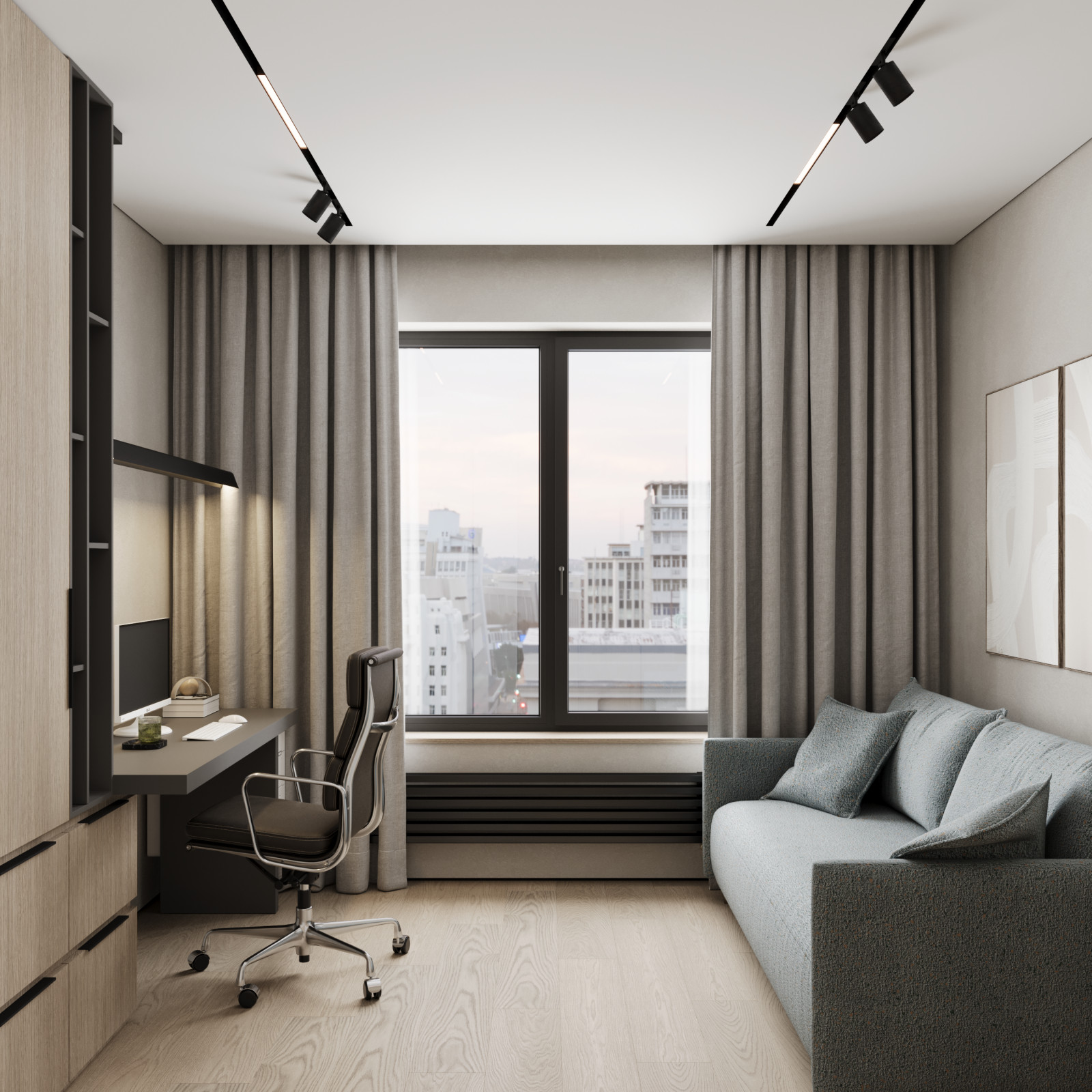 Интерьер квартиры с панорамными окнами