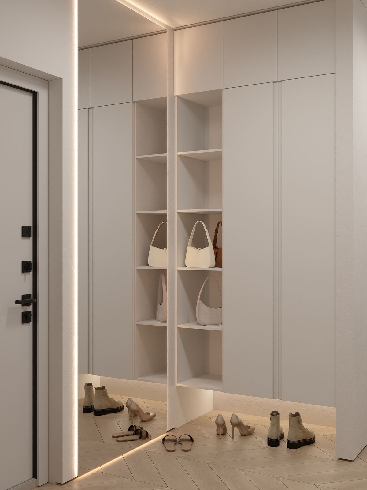 Проект 2-х уровневой квартире в эко-стиле.