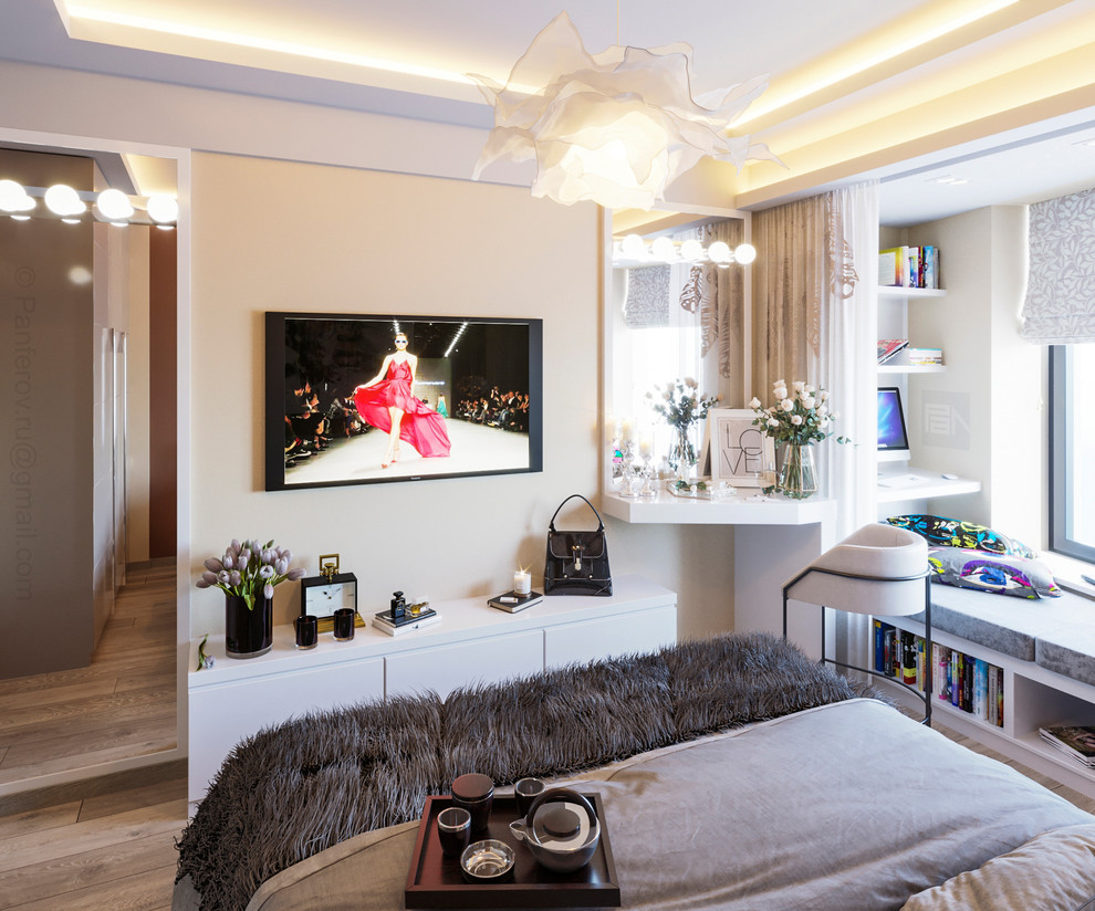 Дизайн-проект интерьера комнаты для девушки-подростка