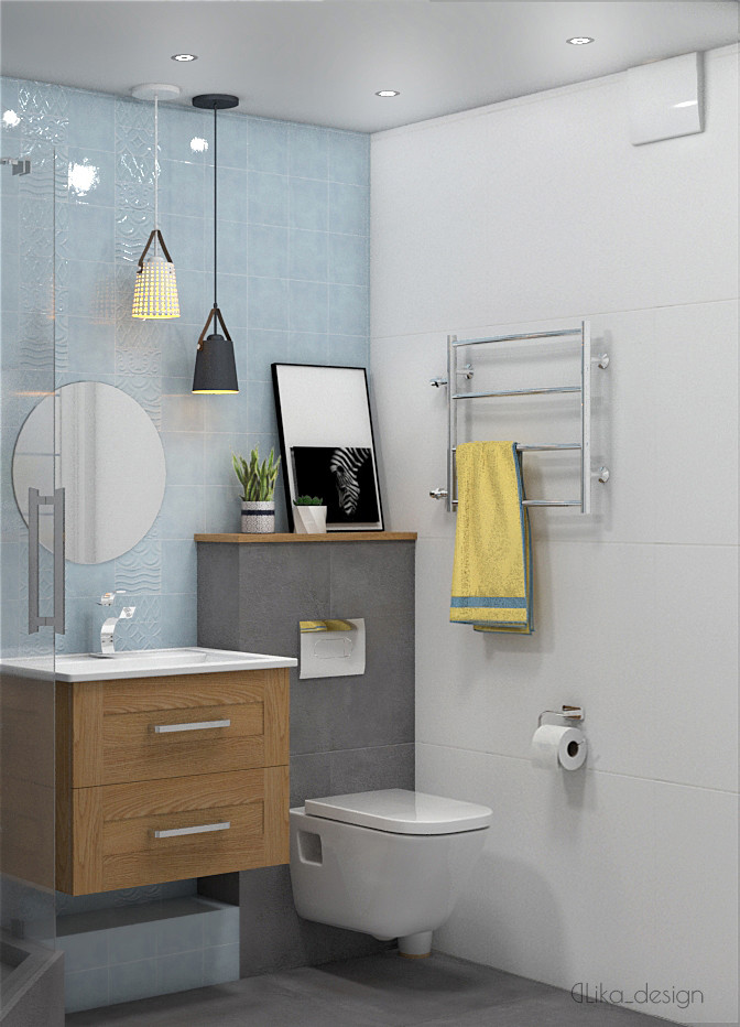 3 варианта одной душевой в Краснодаре